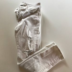 AE destroyed cropped white jeans - 2S